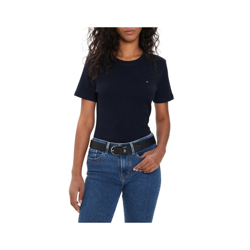 Tommy Hilfiger T-shirt T-shirt Donna slim mezze maniche Blu A24 - TOMMY HILFIGERWW40587 - DW5 - XS - Francavilla Moda